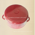 26cm Red Enamel Cast Iron Casserole Cookware with Cast Iron Cover China